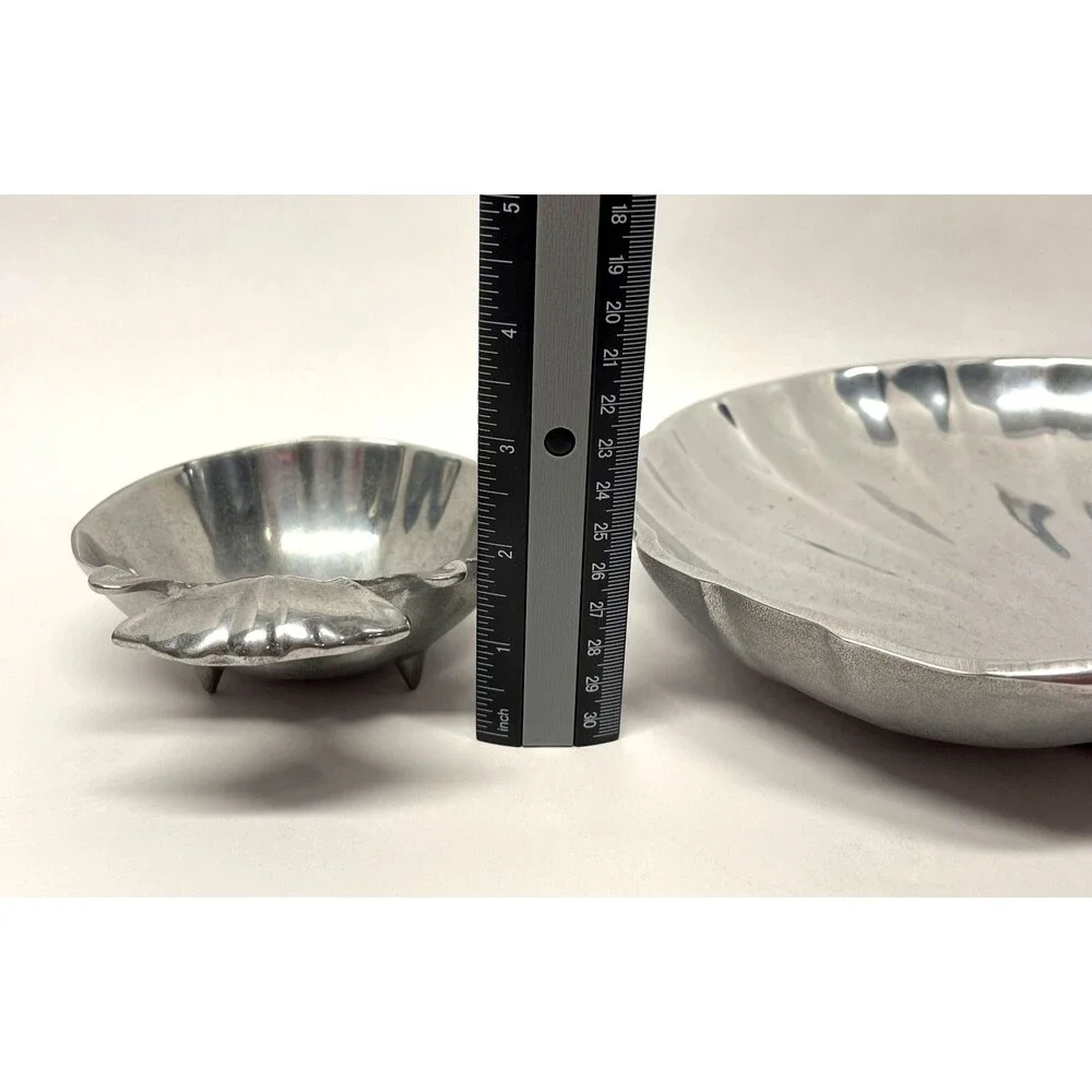 Vintage RWP WILTON Armetale Shell Hors d'oeuvres/Chip and Dip 2 pcs. 356904-USA